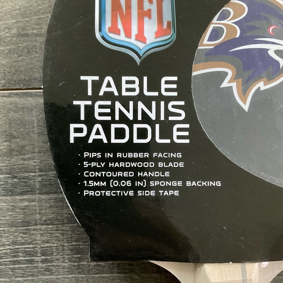 NEW Baltimore Ravens NFL Table Tennis Ping Pong Paddle - Picture 2 of 4